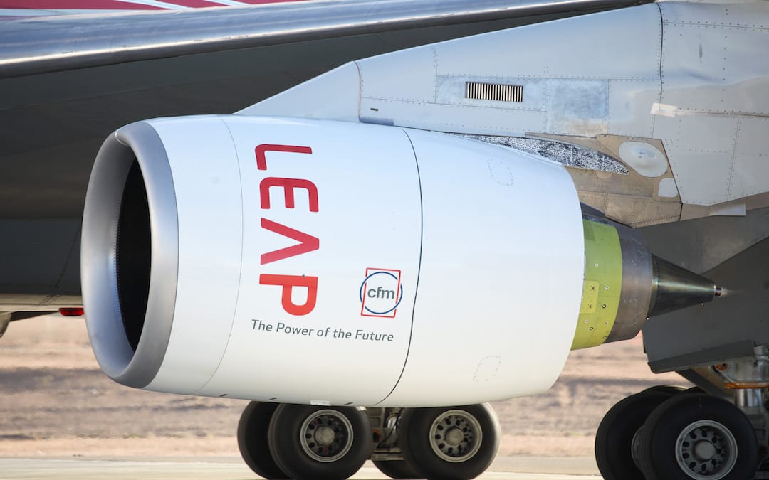 GE Aerospace LEAP motor na avionu